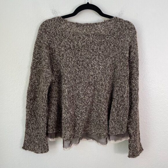 Viviana Uchitel Womens Small 100% Wool Pocket Sweater Long Sleeve Knit Top - Picture 11 of 13